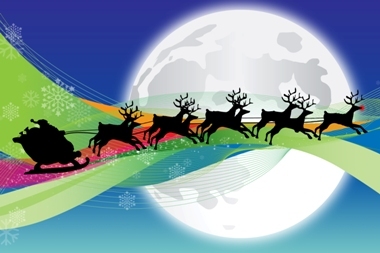 Santa's getting ready to head out from his home at the North Pole on his global trek.  Be sure to send him your list before he takes off Christmas Eve in his sleigh bearing loads of toys.  Vector graphic by Michael Lorenzo from Pasig, Philippines.